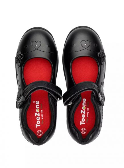 Toe Zone Black Floral Mary Jane Joes
