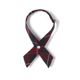 French Toast Navy Red Plaid Cross Tie