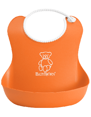 Bjorn Plastic Baby Bib Orange