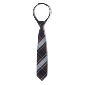 French Toast Adjustable Blue Gold Plaid Tie