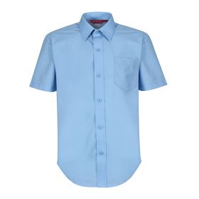 Winterbottom Non Iron Short Sleeve Shirt Blue